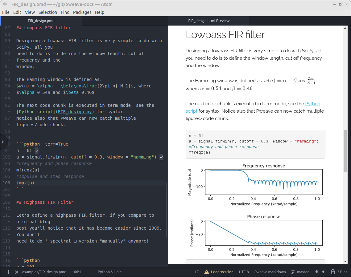 python markdown